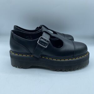 Dr Martens Bethan Platform Shoes Women 9 EU 41 Black Buckle Mary Jane Y2K NWOB